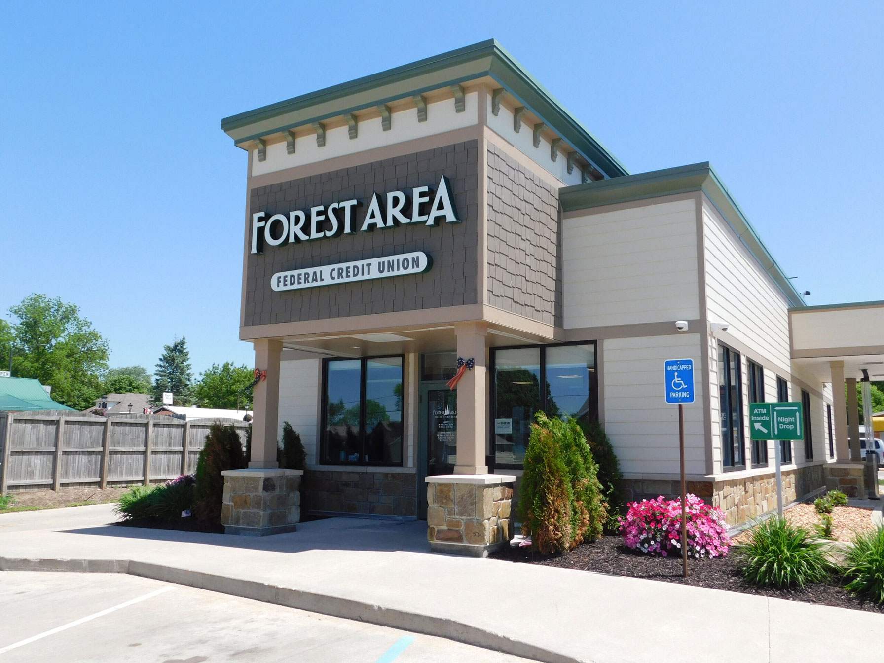 outside image of the Lake City branch of Forest Area Federal Credit Union