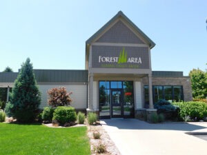outside image of the Kalkaska branch of Forest Area Federal Credit Union