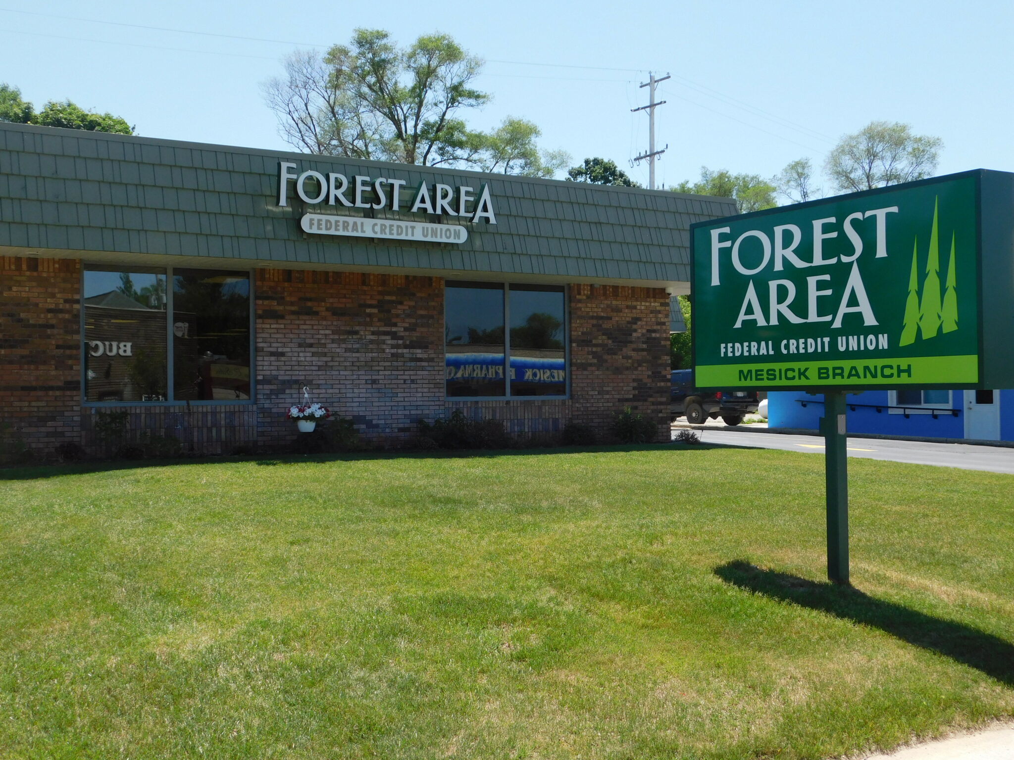 the outside of the Forest Area Federal Credit Union Branch in Mesick