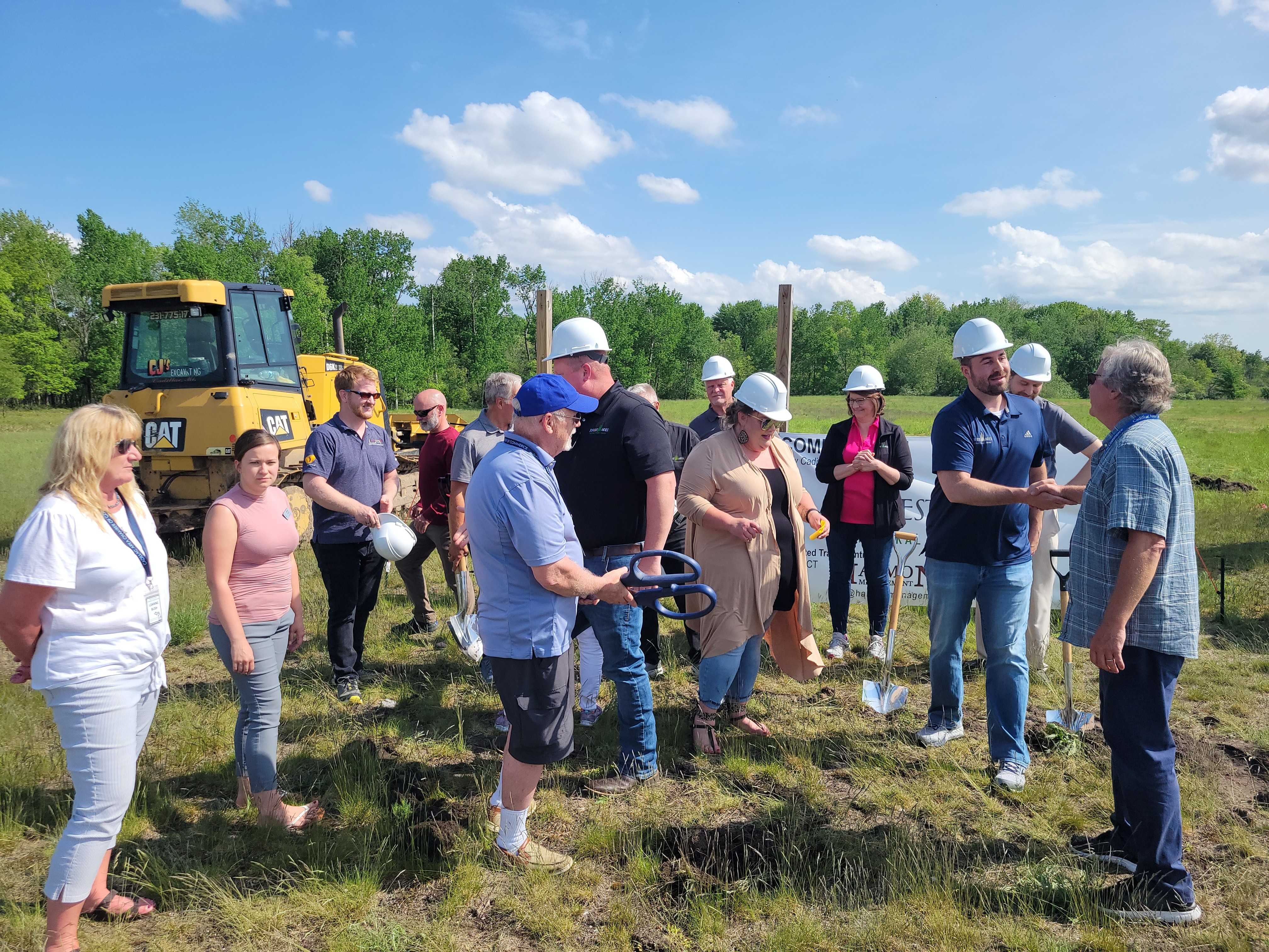ground breaking at Cadillac site